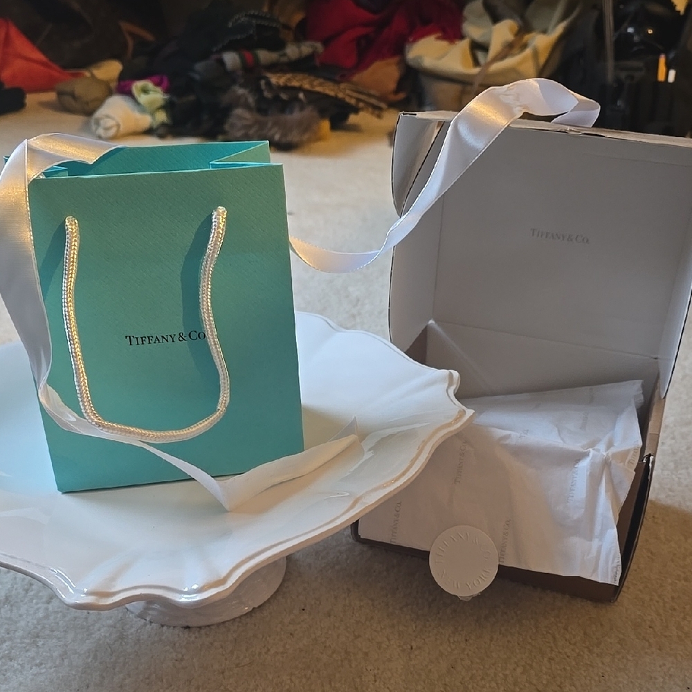 Tiffany & Co. Blue Gift Bag with Ribbon